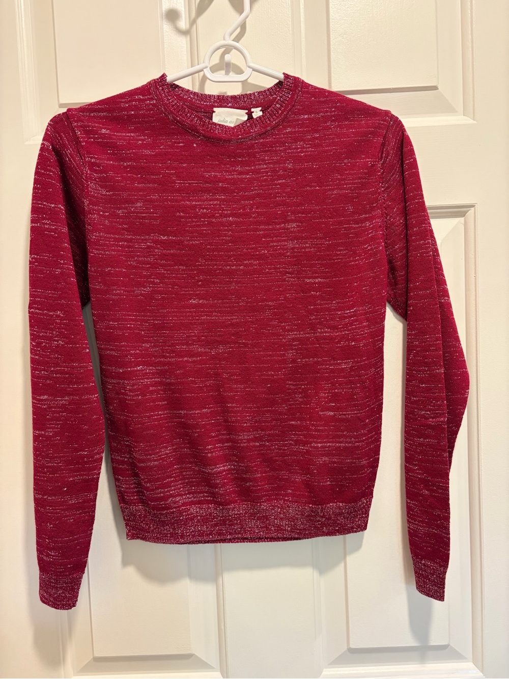 JULIA AMORY Bacall Red Long sleeve sweater S NWT - Picture 2 of 6